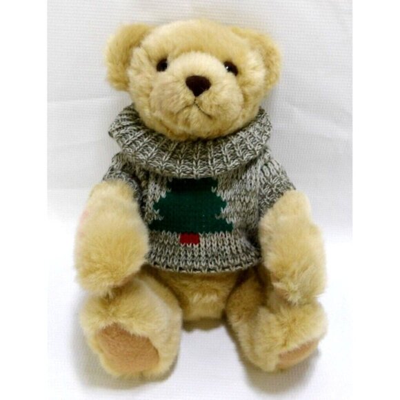 Hallmark Other - HALLMARK vintage light brown 13" Holiday, Christmas teddy bear